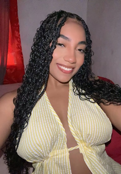 Girl laughing during a free horny chat online